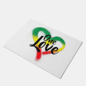 One Love One Heart Reggae Vibes Deurmat (Schuin)