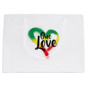 One Love One Heart Reggae Vibes Groot Cadeauzakje (Voorkant)
