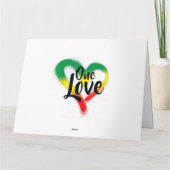 One Love One Heart Reggae Vibes Kaart (Achterkant)