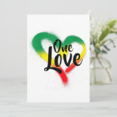 One Love One Heart Reggae Vibes Kaart (Staand voorkant)