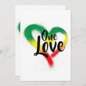 One Love One Heart Reggae Vibes Kaart (Voorkant / Achterkant)