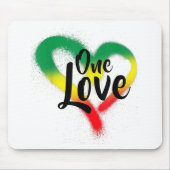 One Love One Heart Reggae Vibes Muismat (Voorkant)