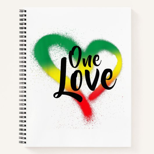 One Love One Heart Reggae Vibes Notitieboek (Voorkant)