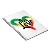 One Love One Heart Reggae Vibes Notitieboek (Rechterzijde)