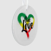 One Love One Heart Reggae Vibes Ornament (voorkant)