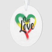 One Love One Heart Reggae Vibes Ornament (voorkant)
