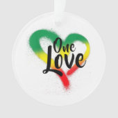 One Love One Heart Reggae Vibes Ornament (voorkant)