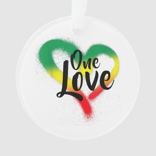 One Love One Heart Reggae Vibes Ornament (voorkant)