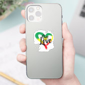 One Love One Heart Reggae Vibes Sticker (Telefoon)