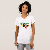 One Love One Heart Reggae Vibes T-shirt (Voorkant volledig)