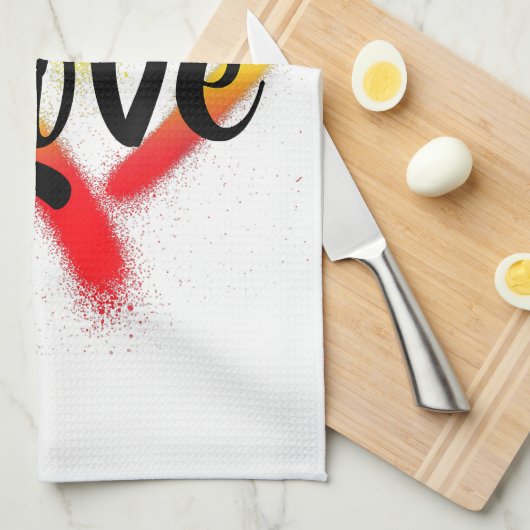 One Love One Heart Reggae Vibes Theedoek (Quarter Fold)