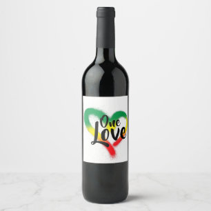 One Love One Heart Reggae Vibes Wijn Etiket