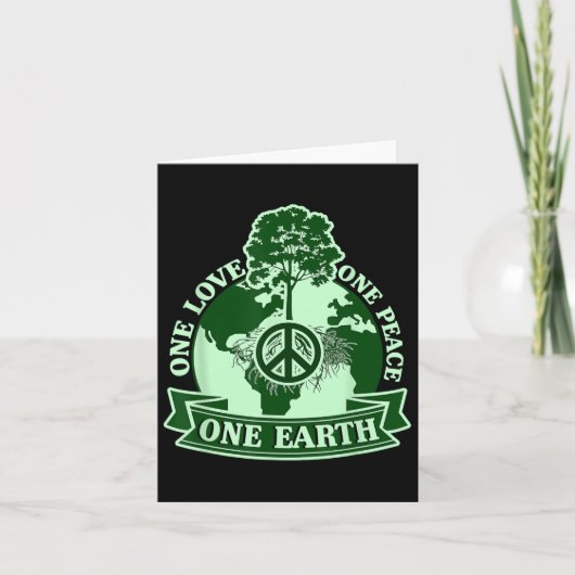 One Love One Peace One Earth Day Kaart (Voorkant)