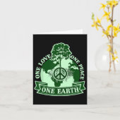 One Love One Peace One Earth Day Kaart (Gele Bloem)