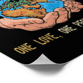 One Love One People One Earth Day World Peace Poster (Hoek)