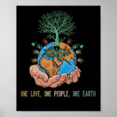 One Love One People One Earth Day World Peace Poster (Voorkant)