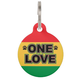One Love Pet ID Tag Huisdierpenning