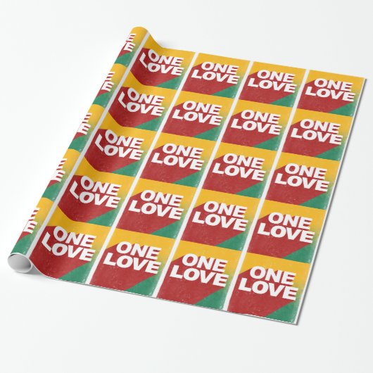 One Love Poster Cadeaupapier (Uitgerold)