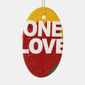 One Love Poster Keramisch Ornament (Rechts)