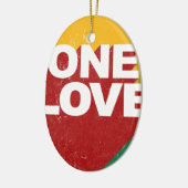 One Love Poster Keramisch Ornament (Links)