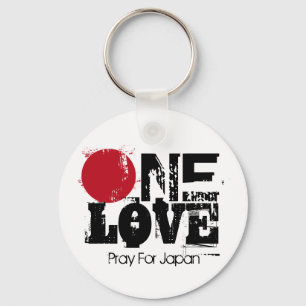 One Love - Pray for Japan Key Chain Sleutelhanger