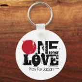 One Love - Pray for Japan Key Chain Sleutelhanger (Voorkant)