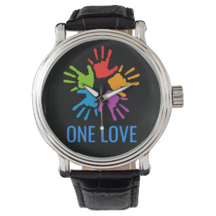 One Love Rainbow Hands Watch Horloge