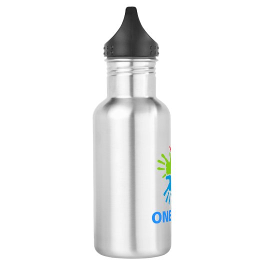 One Love Rainbow Hands Water Bottle Waterfles (Links)