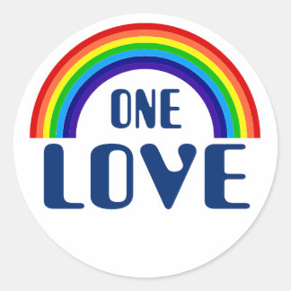 One Love Rainbow Ronde Sticker