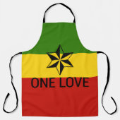 One Love Rasta Apron Schort (Voorkant)