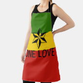 One Love Rasta Apron Schort (Insitu)