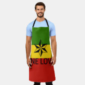 One Love Rasta Apron Schort (Gedragen)