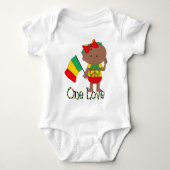One Love Rasta Baby African American Romper (Voorkant)
