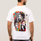 One Love Rasta Colors T-shirt (Achterkant)