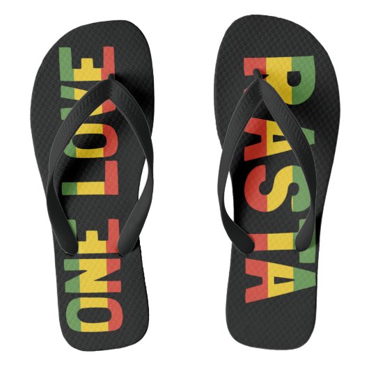 One Love Rasta Jamaican Teenslippers (Voetbed)