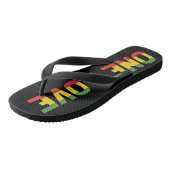One Love Rasta Jamaican Teenslippers (Schuin)
