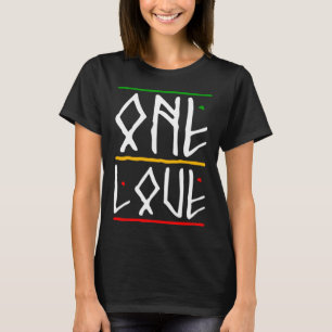 One Love Rasta Kleuren Reggae T-shirt