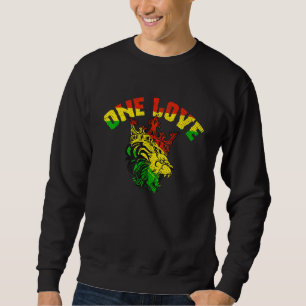 One Love Rasta Leeuw Jamaicaanse Trots Reggae Afri Trui