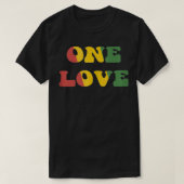 One Love Rasta Rastafari Reggae Music Roots Jamaic T-shirt (Design voorkant)