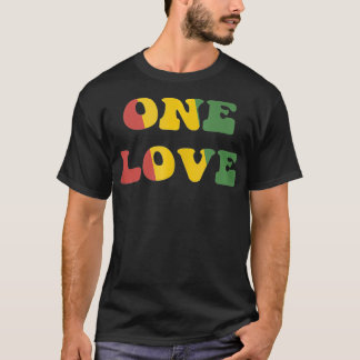 One Love Rasta Rastafari Reggae Music Roots Jamaic T-shirt