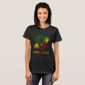 One Love Rasta Reggae Lion Judah Jamaica Roots T-shirt (Voorkant volledig)