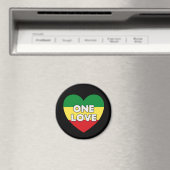 One Love Rasta Reggae Magneet (Insitu (Vaatwasser))