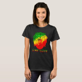 One Love Rasta Reggae Rastafarian Lion of Judah Ja T-shirt (Voorkant volledig)