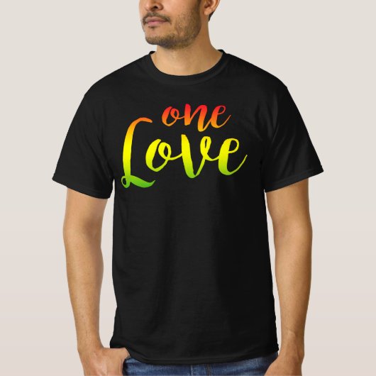 One Love Rasta Reggae Roots Clothing T-shirt (Voorkant)