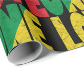 One Love Rasta Reggae Typografisch Patroon Cadeaupapier (Rol Hoek)