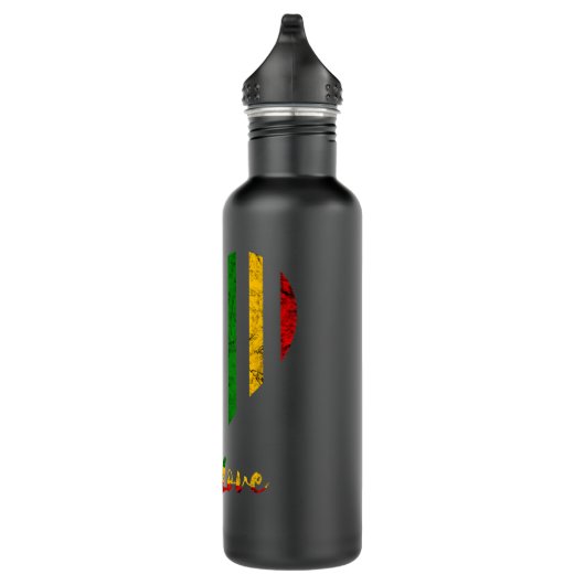 One Love Rasta Reggae USA American Flag Reggae Mus Waterfles (Rechts)