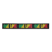 One Love Rasta Reggae Wedding Cake Satijnen Lint (Voorkant)