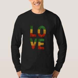 One Love Rastafari Kleuren Rasta voor Reggae T-shirt