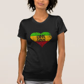 One Love Rastafari T-shirt Jamaica Retro G (Voorkant)