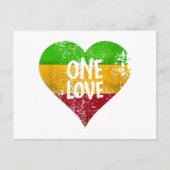 One Love Rastafari T-shirt Jamaica Retro G Feestdagenkaart (Voorkant)